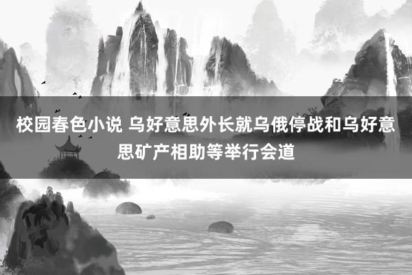 校园春色小说 乌好意思外长就乌俄停战和乌好意思矿产相助等举行会道